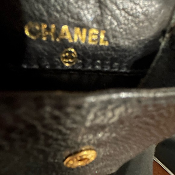 Authentic Rare Chanel Black Caviar Leather CC Case Pouch Card Holder Key Chain - Picture 7 of 14